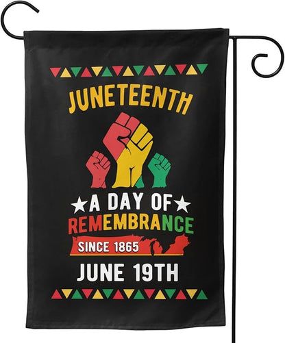 Juneteenth Garden Flag – 12.5x18 Inch Outdoor juneteenth Decorations Banner, african american flags Yard Decor,Black History Month Freedom Day Gift