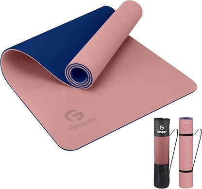 Yoga Mat Non Slip, Eco Friendly Fitness Exercise Mat with Carrying Strap,Pro Yoga Mats for Women,Workout Mats for Home, Pilates and Floor Exercises