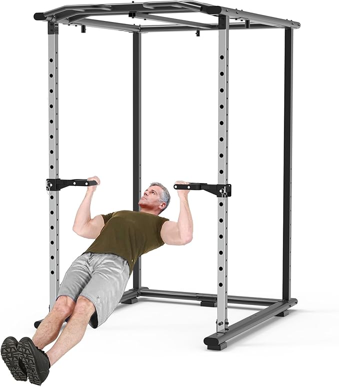Kipika Y-Shaped Dip Bar for Power Cage with 5/8" or 1" Hole - Dip Bar Attachments for Home Gym - Heavy Duty Power Rack Attachments - Squat Rack Accessories for Strength Training
