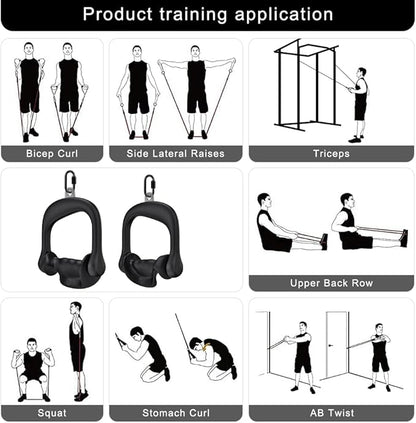BeneLabel D Handle Cable Attachment, Cable Attachments for Gym, Non-Slip and Comfortable Grip, Solid Aluminum Alloy Handle, Suitable for Home and Gym