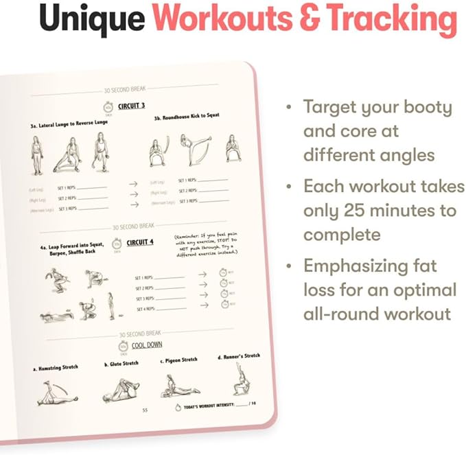 Badass Body Goals: Booty Shaping & Resistance Training Fitness Journal - 10-Week Circuit & Personal Resistance Training Program & Fitness Planner by Jennifer Cohen & Habit Nest