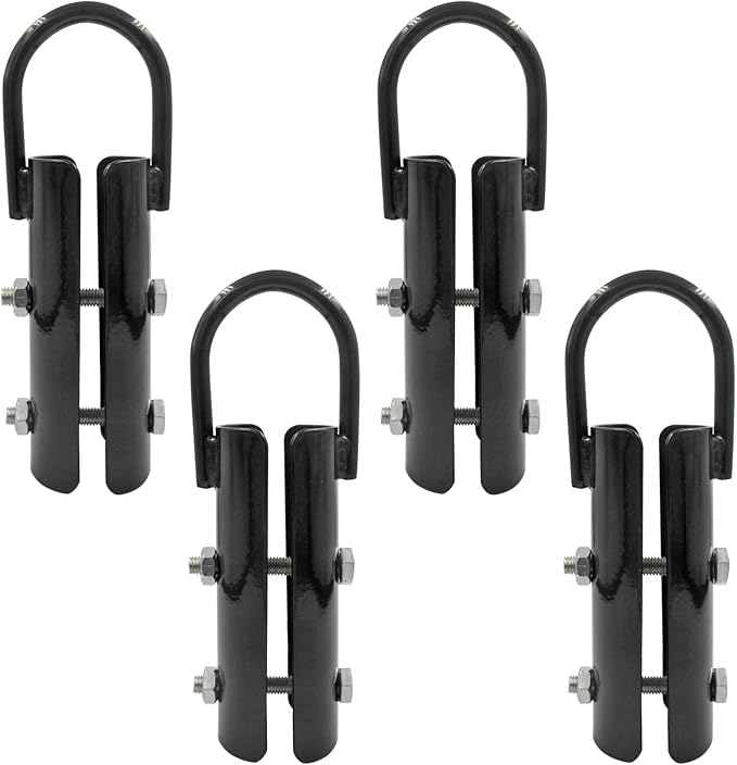 1.5” Climbing Rope Clamp，4PCS Rope Climb Clasp Workout Rig Attachment Hook for Rope Climbing Garage Gym Fitness Equipment Strength Training Home Indoor Safety