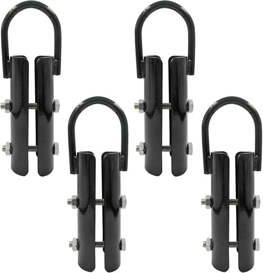 1.5” Climbing Rope Clamp，4PCS Rope Climb Clasp Workout Rig Attachment Hook for Rope Climbing Garage Gym Fitness Equipment Strength Training Home Indoor Safety