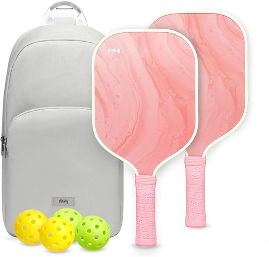 Pickleball Paddles Set of 2/4- USAPA Approved Graphite/Fiberglass Pickleball Racket, 2 Pickleball Rackets, 4 Balls and 1 Portable Carry Bag, Aesthetic Pickle Ball Set for Men Women Beginners