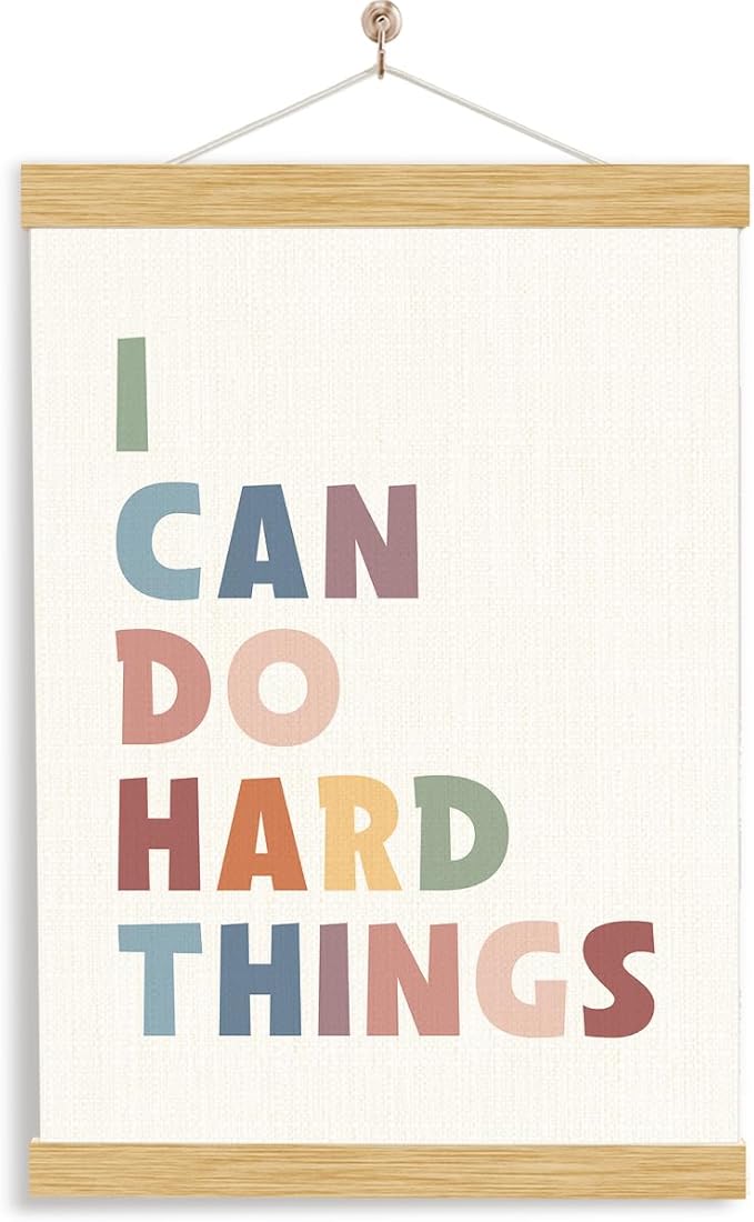 YGSDZY Therapy Office Decor, I Can Do Hard Things, Affirmations For Kids, Boho Classroom Decor, Classroom Posters, Affirmations Poster, Homeschool Decoration, Mental Health Posters
