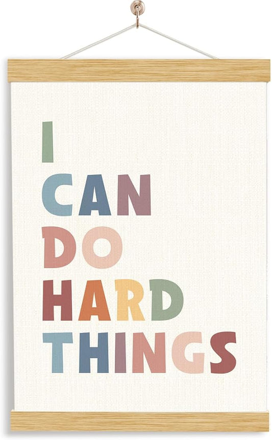 YGSDZY Therapy Office Decor, I Can Do Hard Things, Affirmations For Kids, Boho Classroom Decor, Classroom Posters, Affirmations Poster, Homeschool Decoration, Mental Health Posters