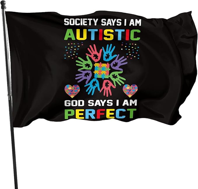Autism Awareness Flag 3x5 Ft Fade Proof Outdoor Indoor With Metal Grommets Autism Awareness Banner Home House Garden Yard Decorative Sign