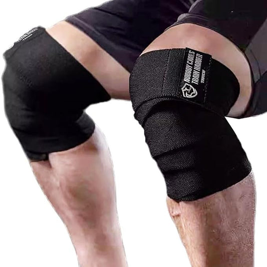TAVIEW Elbow Wraps for Weightlifting (1 Pair), 47" Elastic Elbow Support & Compression Powerlifting, Fitness, Cross Training & Gym Workout - Elbow Straps for Weight Lifting