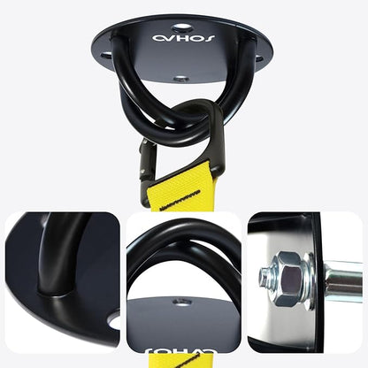 Wall Ceiling Mount Bracket for Suspension Straps, Aerial Yoga Swing & Hammock, Gymnastic Rings, Boxing Punching Bags, Body Strength Gym Equipment and Battle Ropes