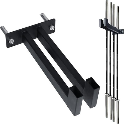 Olympic Barbell Hanger,Garage Gym Bar Wall Rack,Vertical Barbell Mount Rack, Gym Rack Organizer, Home Gym Accessories Hanger, Wall Mount Hooks for Olympic Barbells