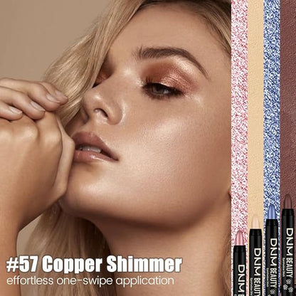 Kaely Cream Eye Shadow Sticks, Copper Shimmer Eyeliner Pencil Eyeshadow Palette Makeup, Eye Highlighter Brightener Stick for Older Women Waterproof Pigmented, sombras para ojos, New-57