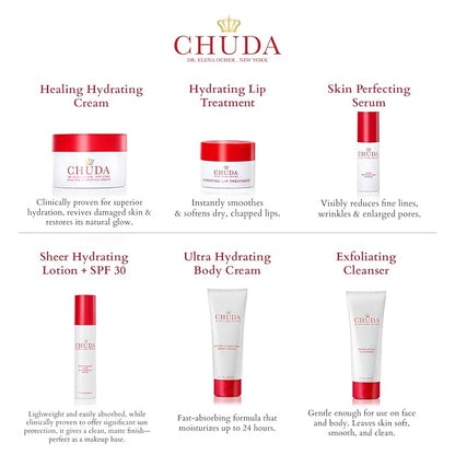 Chuda Skin Perfecting Serum - 30ml Hydrating Face Serum with 9.5% Alpha Hydroxy Acid (AHA) and Remedea Compound, Made in USA, Skin Renewal Glow, Daily Anti Wrinkle Anti-Aging Glowing