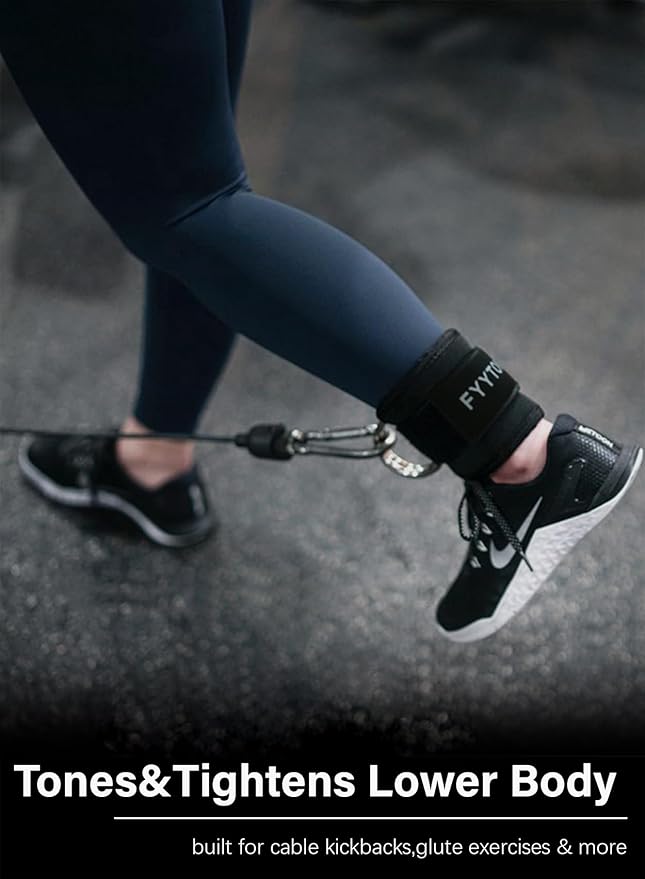 Ankle Strap(Pair) for Cable Machine, Ankle Cuff for Kickbacks, Leg Extensions, Lower Body Exercises, Glute Workouts, Booty Hip Abductors Exercise, for Home & Gym