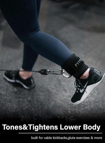 Ankle Strap(Pair) for Cable Machine, Ankle Cuff for Kickbacks, Leg Extensions, Lower Body Exercises, Glute Workouts, Booty Hip Abductors Exercise, for Home & Gym