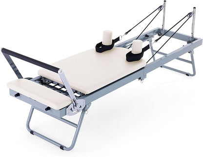 ARKANTOS Pilates Reformer Machine Foldable, Reformer Pilates Equipment for Gym Workout and Home Use, Suitable for Intermediate and Beginners Users