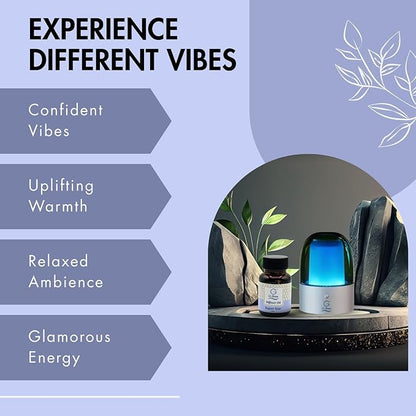 G's Breeze Smart Aroma Diffuser with 60ml Superstar Scent Refill – Bluetooth & Wi-Fi App Control, LED Lighting, Adjustable Intensity, Long-Lasting Fresh Clean Masculine Fragrance for Home or Office