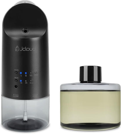 JCLOUD 2025 Plug in Diffuser | Cover Up to 500 Sq. Ft. for Home, Office, Spa – Portable Smart Wall Diffuser 160ML, Black with Royal Serenity Essential Oil Inspired by Luxury Hotel - 140mL
