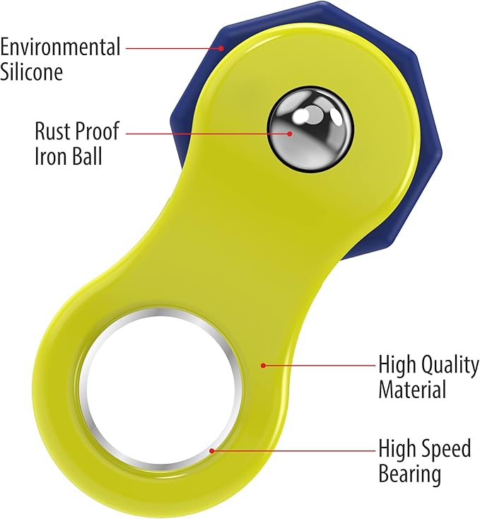 2 Pack Fidget Toy,Fidget Spinner Toy for Adults and Kid,Gifts Suitable for Children with Autism and ADHD,Quiet Office Desk Toy,Excellent for Relieving Stress and Anxiety Toys (Black & Yellow)