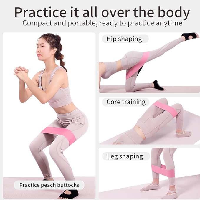Fabric Resistance Bands, Elastic Bands of Different Levels, Hip and Leg Shaping Bands, Suitable for Yoga, Rehabilitation, Pilates, Fitness and Home Workouts