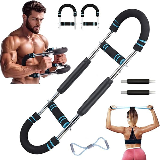 Twister arm Trainer,Arm Chest Trainer,Adjustable Chest Workout Equipment,Chest Workout Equipment,Portable Spring Resistance ，with 8-Shaped Muscle Relaxation Band，for Strength Training and Home Gymr