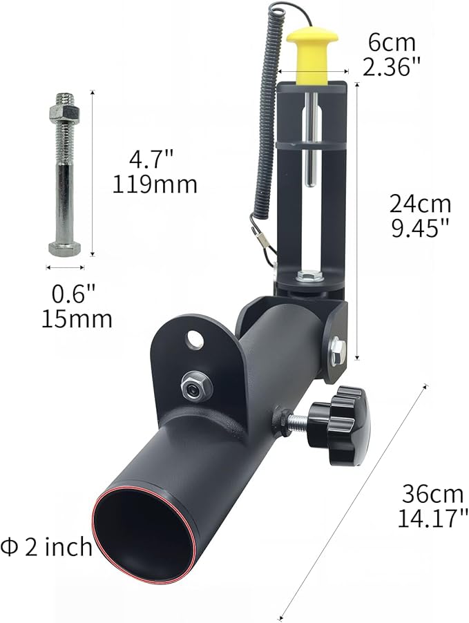 MARLANG Landmine Attachment for Barbell, T Bar Row Attachment Fit 2 Inch Olympic Barbell Bar, Barbell Landmine Attachment for Rack, Landmine Base for Apertures of 5/8" and Above Power Rack Attachments