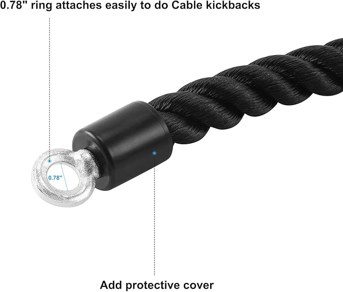 Pull Down Rope Single Grip Tricep Bicep Exercise Attachment for Cable Machines Gym Pulley Workout