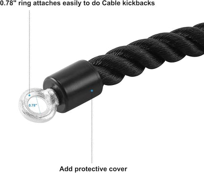 Pull Down Rope Single Grip Tricep Bicep Exercise Attachment for Cable Machines Gym Pulley Workout