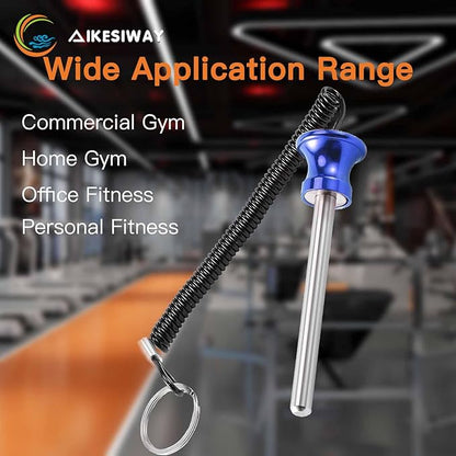 Universal Magnetic Weight Stack Pin with Pull Rope - Heavy Duty Gym Pin for Weight Stack Machines | Commercial & Home Gym Accessories | Replacement Weight Pins for Strength Training Equipment