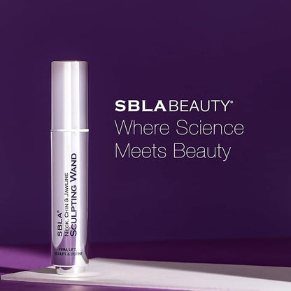 SBLA Beauty - Neck, Chin & Jawline Sculpting Wand 0.7 Fl Oz / 20mL - Lifts & Firms the Neck, Chin, Jawline & Decollete - Reduces Lines & Wrinkles - Smooths, Tightens Sagging Skin - Evens Out Skin Tone