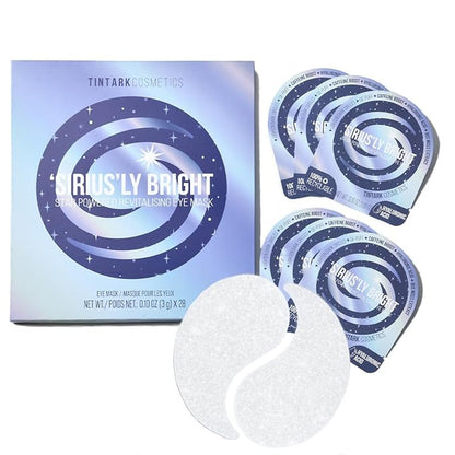 SIRIUS'LY BRIGHT Under Eye Patches 28 Pairs, Reduce Dark Circles Puffiness Bags, Rejuvenate Eye Mask, Eye Gel Pads with Caffeine Boost, Hyaluronic acid, Iris Moss Extract, Gifts for Women and Men