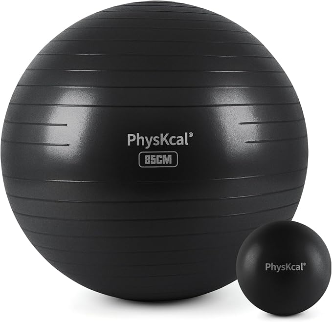 Yoga Ball for Exercise, Pilates Set, 4 Sizes Fitness Ball for Workout, Birthing, Pregnancy, Physical Therapy- Pump Included