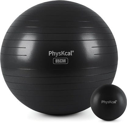 Yoga Ball for Exercise, Pilates Set, 4 Sizes Fitness Ball for Workout, Birthing, Pregnancy, Physical Therapy- Pump Included