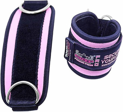 Ankle Straps for Cable Machines Double D-Ring Gym Adjustable Neoprene Premium Cuffs to Enhance Legs Abs & Glutes Kickbacks Workouts Leg Curls Extensions Booty Hip Abductors Exercise for Men & Women