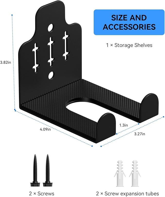 Barbell Wall Holder,Olympic Hanger,Garage Gym Bar Wall Rack,Vertical Barbell Mount Rack,Space Saving Commercial or Home Gym Accessory,Holds Under 33mm Bar Size(Black)