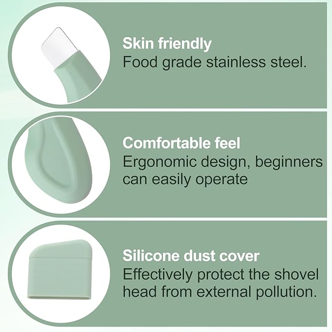 Black Head Remover for Nose, Mild Skin Spatula Face Scrubber for Deep Skin Cleansing, Silicone Pore Cleaner, Daily Skin Cleansing Tool for Men and Women (1PCS)