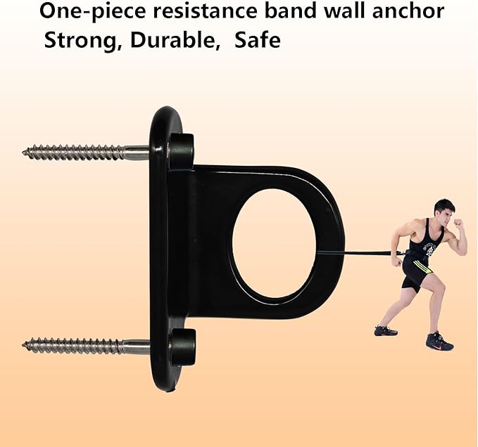 Resistance Band Wall Anchor(3 PCS Black),Heavy Duty Resistance Bands Wall Mount,Adjustable Resistance Band Hooks,Wall Anchor for Resistance Bands for Home Gym Workouts