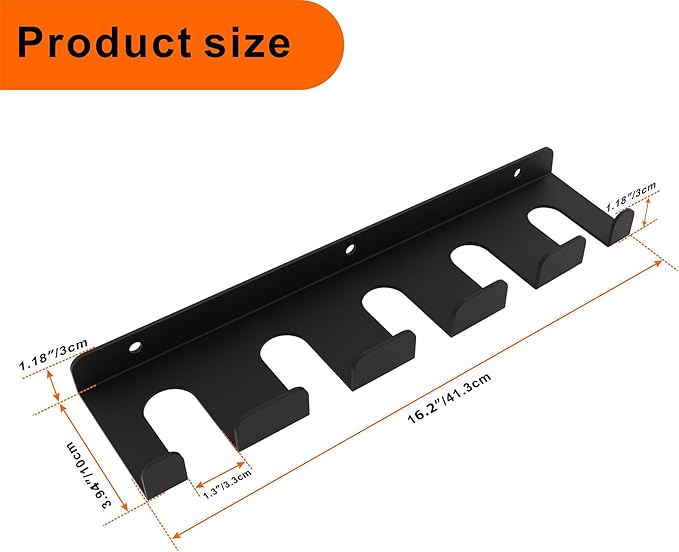 Vertical Wall Mounted Olympic Barbell Holder, Bar Holder, Barbell Storage Rack, Gym Rack Organizer, Home Gym Accessories Hanger for Home, Garage Gym