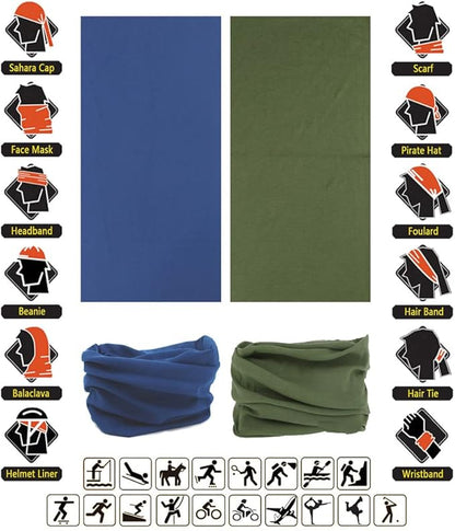 Headband Neck Gaiter Head Wrap Headwear Face Mask Magic Scarf Bandana for Men and Women