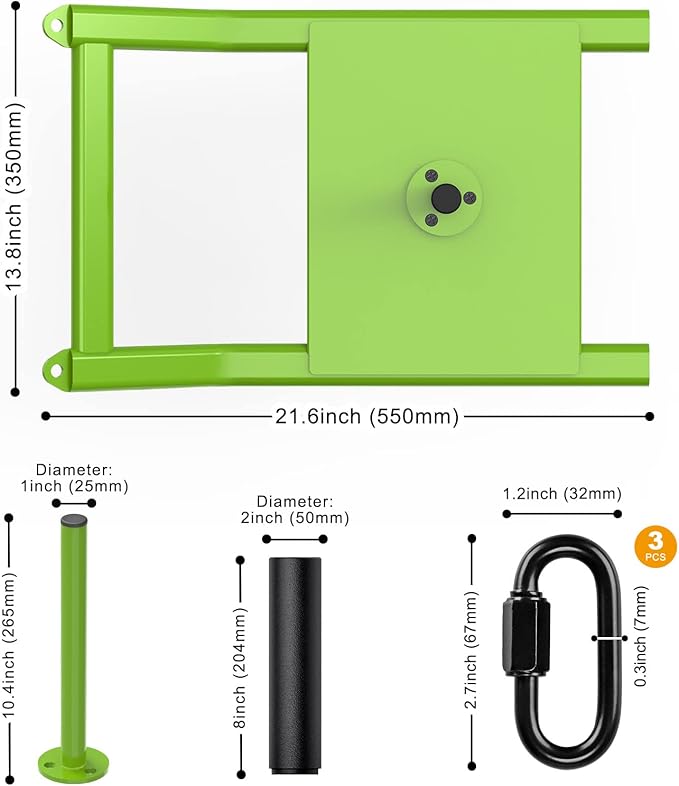 Kipika Weight Sled, Workout Sled, Fitness Strength Training Sled, Speed Training Sled for Athletic Exercise, Speed Improvement, Easily Through Obstacles, Suitable for 1" & 2" Weight Plate