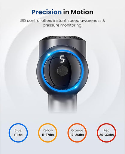 BOB AND BRAD C2 Plus Massage Gun with Heat, Deep Tissue Percussion Massager Gun, Muscle Massager, Electric Back Massagers for Professional Athletes Home Gym