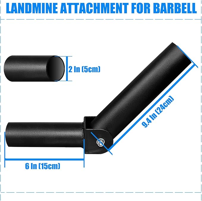 T Bar Row Platform Landmine Attachments for Squate Rack or Wall Mount Fits 2-inch Barbell, Landmine Base Gym Equipment, Power Cage Landmine for Almost of Power Rack
