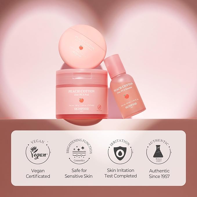 SKINFOOD Peach Cotton Zinc PCA Tone Up Cream, Korean Tinted Moisturizer for Face and Body, Dewy and Matte Skin Tint, Skin Care Makeup for Color Correcting, Sheer Cover, Blurring (1.69 fl. oz.)