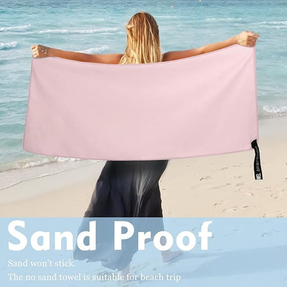 Microfiber Travel Towel, Soft Lightweight Quick Dry Towel, Super Absorbent Compact Travel & Sports & Beach Towels for Camping, Backpack, Gym, Swimming, Yoga, Hiking (XS:12"×24" -Pink)