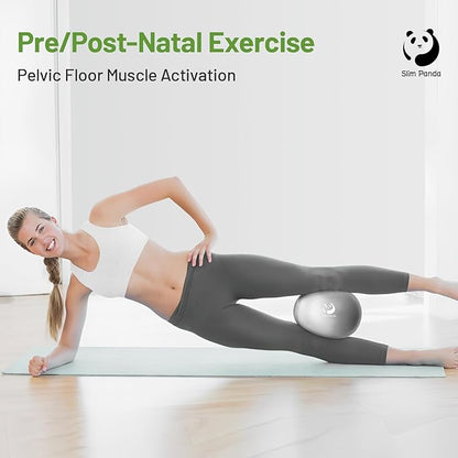 Slim Panda Pilates Ball, 9 Inch Small Exercise Ball, Anti Burst Mini Yoga Ball for Stability, Workout, Barre, Core Strength, Physical Therapy, Balance, Stretching