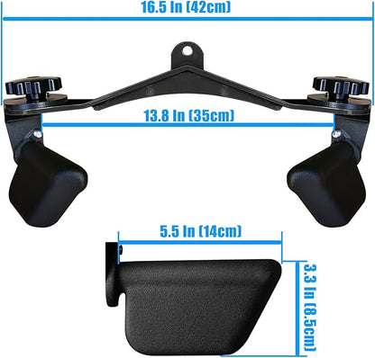 KORIKAHM Adjustable Lat Pull down Bar, Cable Machine Attachments for Gym, Home Gym Fitness T-bar Row Pulldown Attachments, Lat Pull Down Machine Wide Grip Neutral Grip Handle