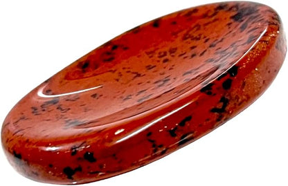 Mahogany Obsidian Worry Stones – Crystal Thumb Worry Stone for Anxiety, Stress – Relaxing and Soothing Balance Stones for Meditation, Stress Relief – Healing Stones and Crystals for Men and Women