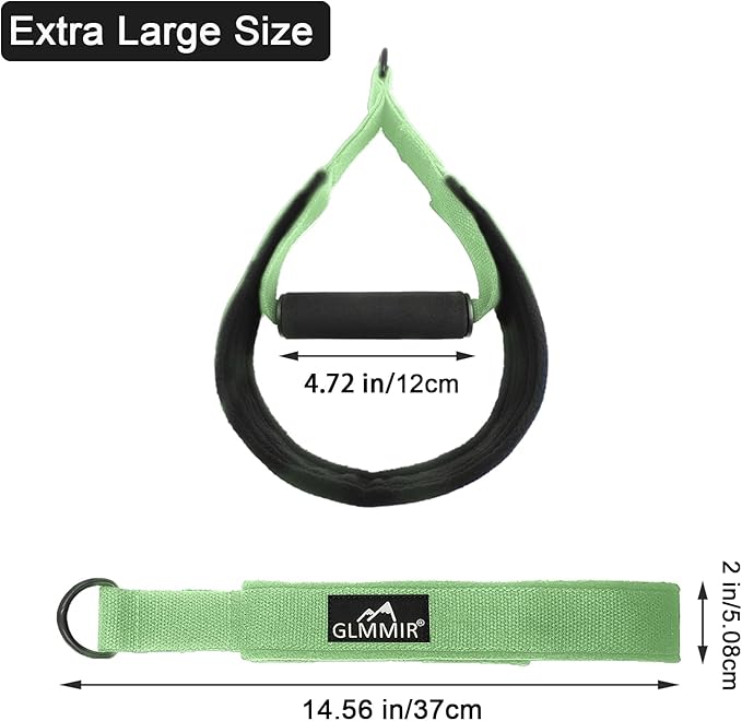 Pilates Double Loop Straps for Pilates Reformer, Fitness Metal D Ring Straps Handle, Pilate Accessories Yoga Wristbands Exercise Straps for Gym Home Workout 2PCS