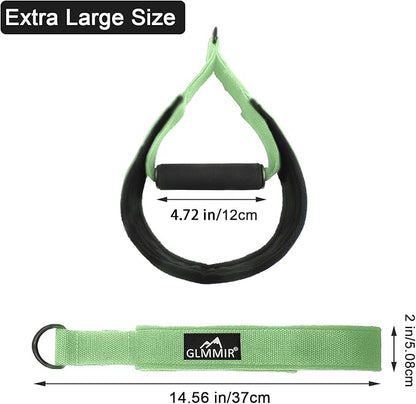 Pilates Double Loop Straps for Pilates Reformer, Fitness Metal D Ring Straps Handle, Pilate Accessories Yoga Wristbands Exercise Straps for Gym Home Workout 2PCS