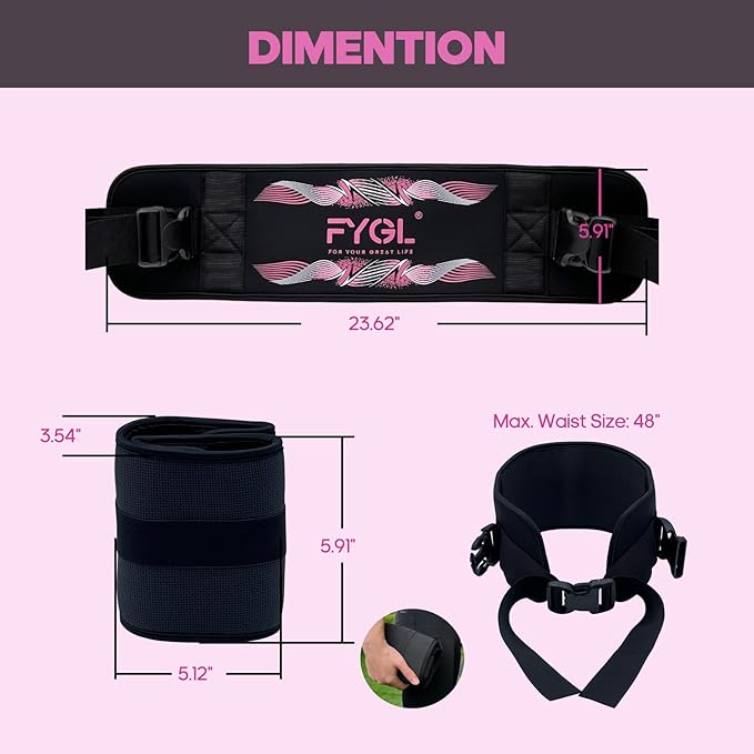 Hip-Thrust-Belt, Foldable Design, Slip-Resistant Padding, Supports 300 lbs, Ideal for Glutes Training with Dumbbells, Kettlebells & Plates, Great for Gym & Home Hip Thrust Workouts