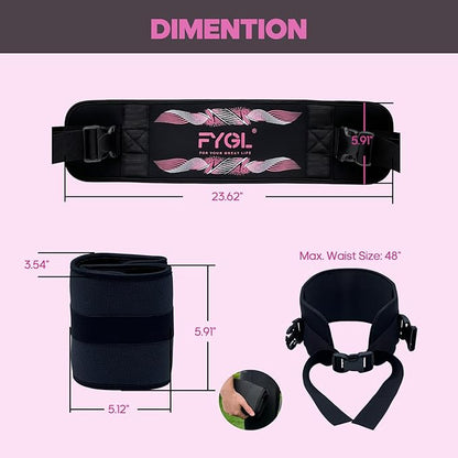 Hip-Thrust-Belt, Foldable Design, Slip-Resistant Padding, Supports 300 lbs, Ideal for Glutes Training with Dumbbells, Kettlebells & Plates, Great for Gym & Home Hip Thrust Workouts